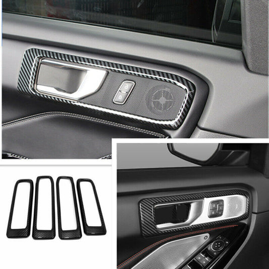 4X for Mazda 6 Atenza 2019-21 Black Titanium Window Lift Switch Panel Cover Trim v