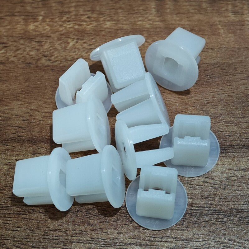 10Pc For 1985-2021 for Nissan 01281-00111 White Nylon Front Door Trim Grommet