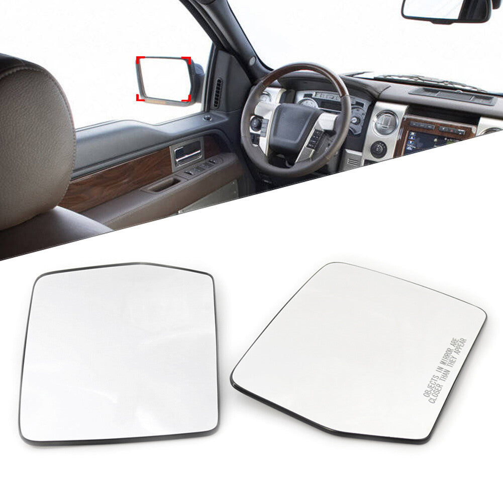 Pair Power Heated Mirror Glass for Ford F150 F-150 2004-2014 For Mark LT