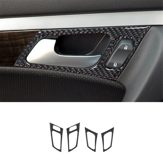 4pcs Carbon Fiber Interior Door Handle Frame Cover Trim for Acura TL 2004-2008