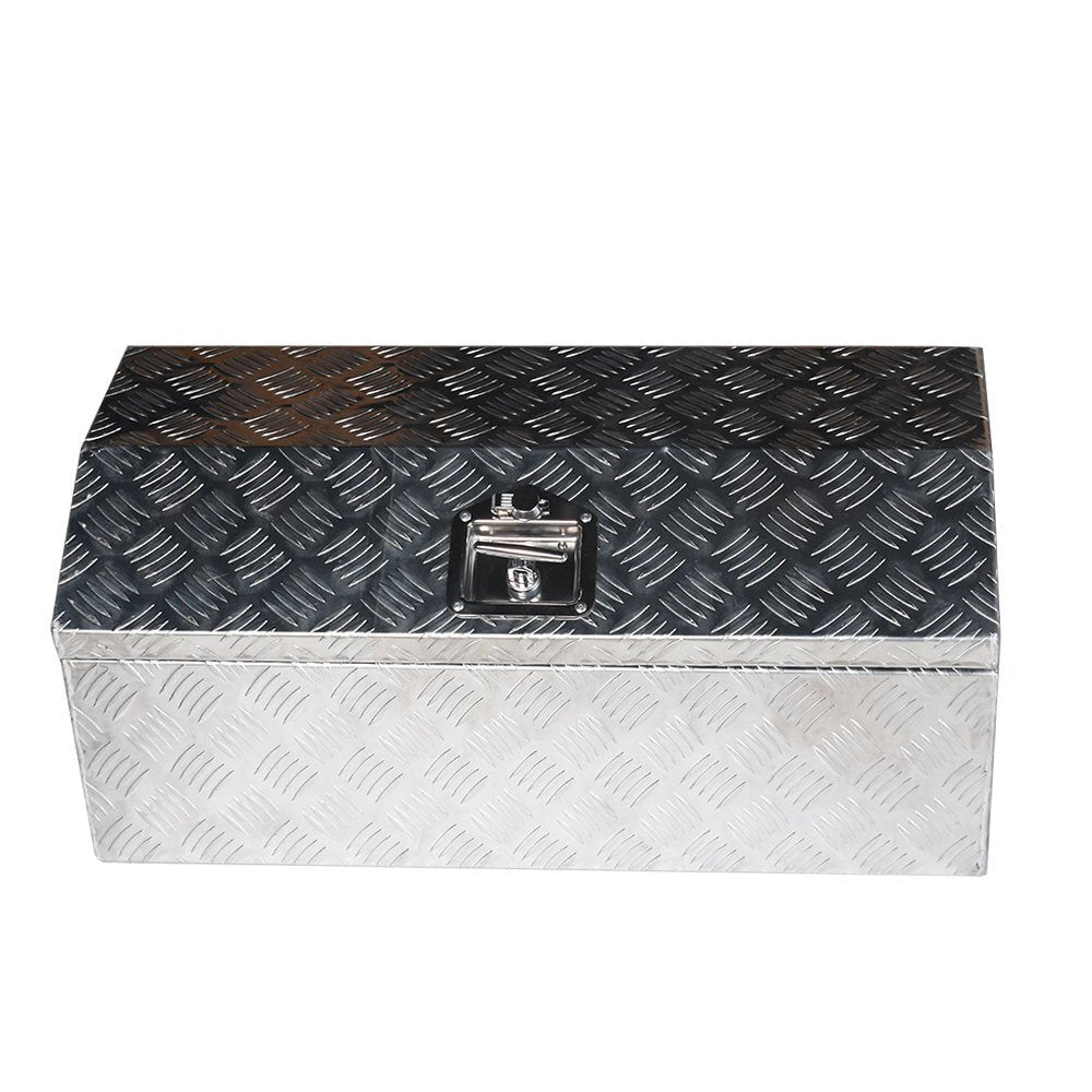 30 x 13 x 13 Silver Aluminum Alloy Underbody Storage Tool Box Suitable for Trucks, Trailers, and Caravans