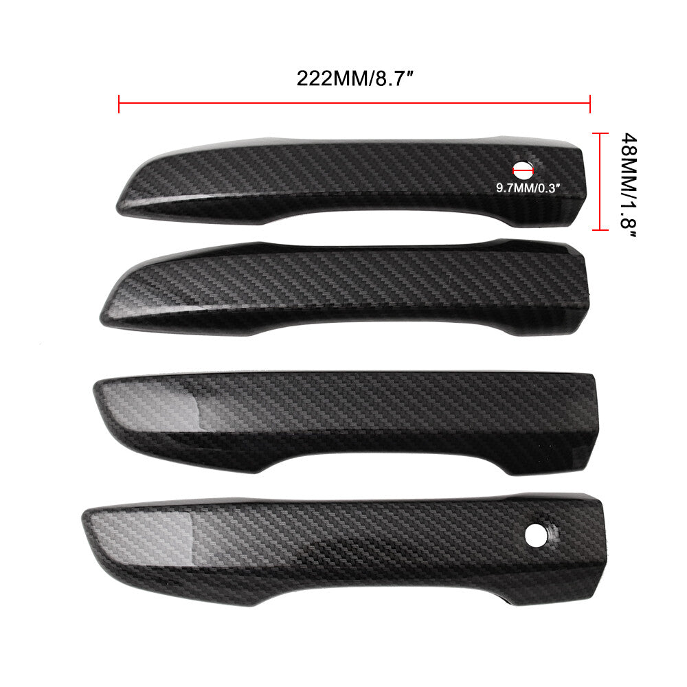 for Honda for Civic Gen 2016-2020 ABS Carbon Side Door Handle Bowl Cover 4pcs