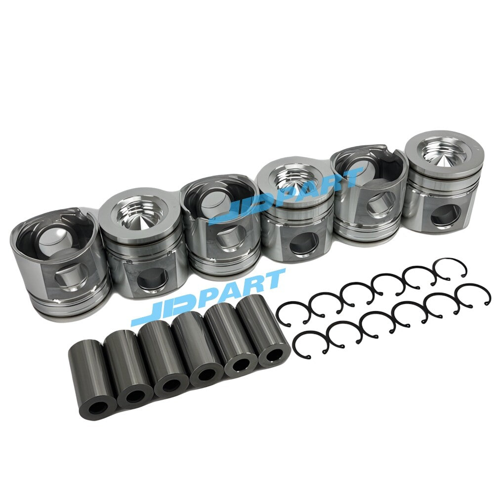 6-piece QSB5.9 piston kit 4089950 4897512 for excavator engine parts