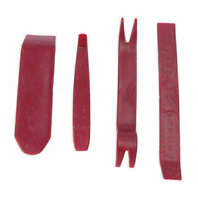 4x Universal Car Dash Moulding Trim GPS Door Panel Radio Open Pry Removal Red