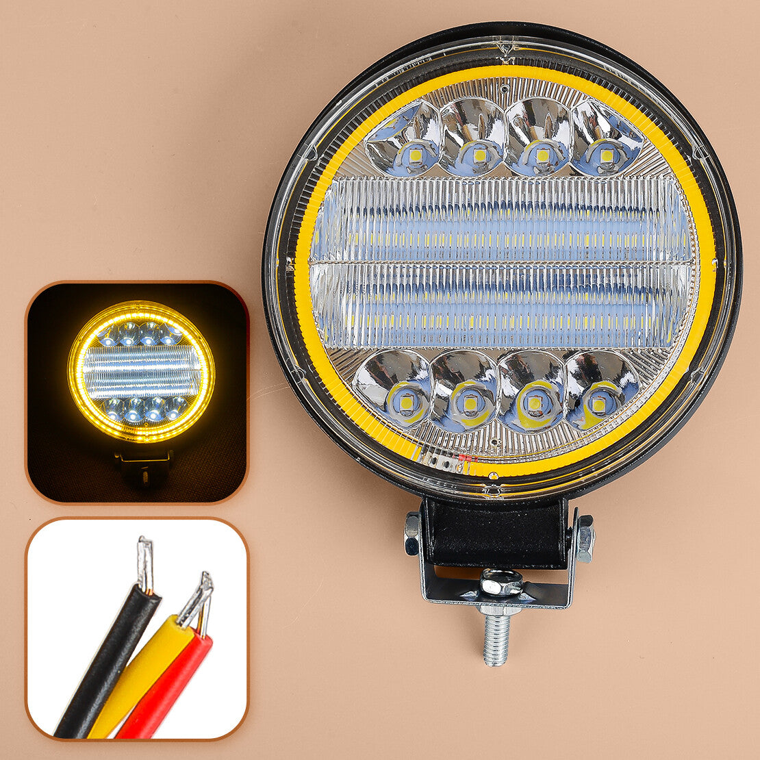 1x LED Work Light Bar Round Spot Flood Driving Light Fog Lamp Offroad ATV Truck v