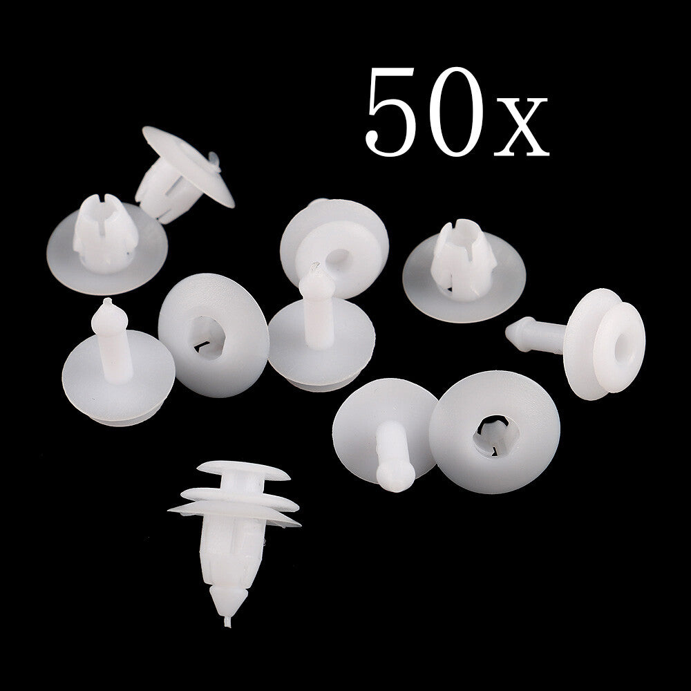 50PCS Door Shell Panel Retainer Clips Nylon for Chrysler for Dodge 6505292AA White Q