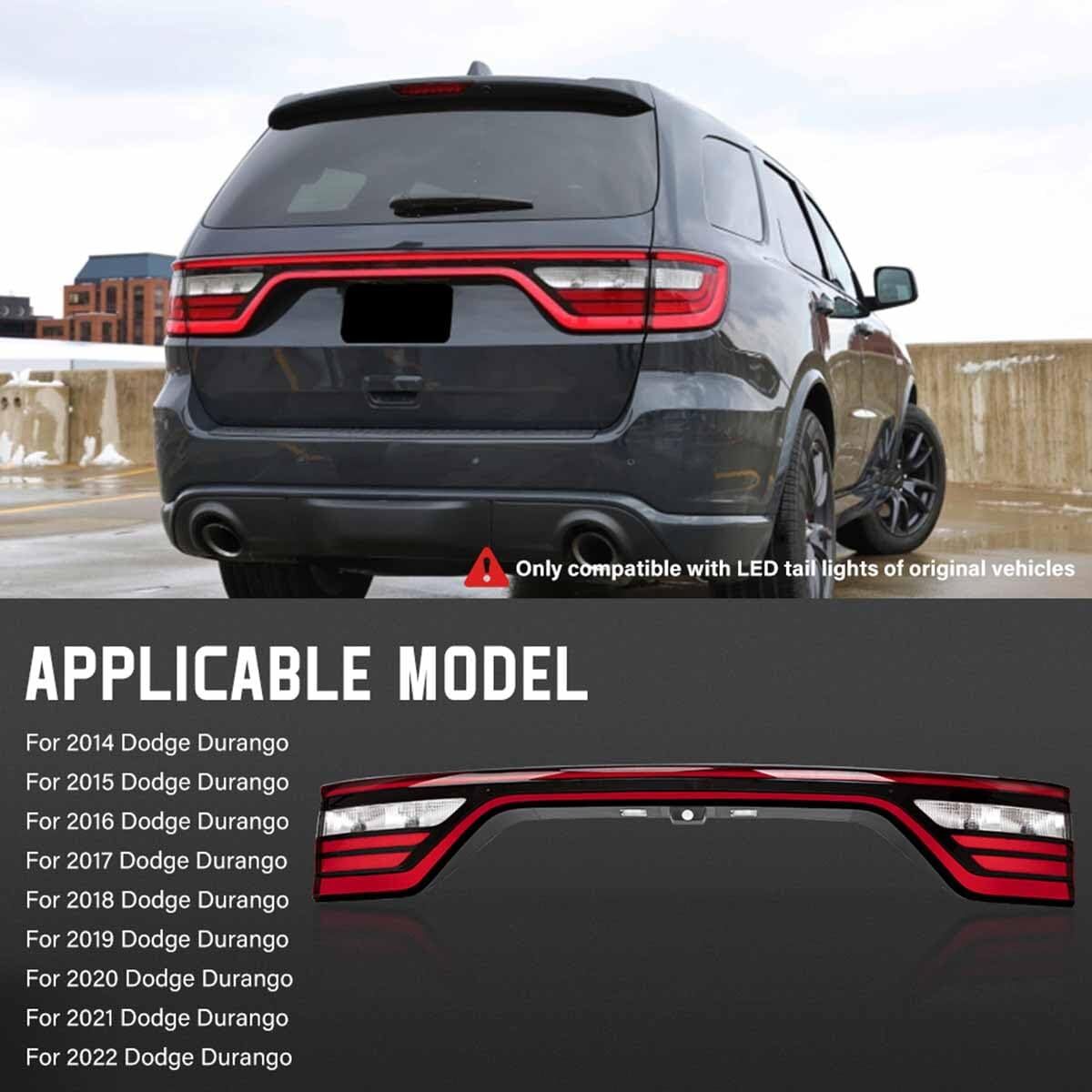 Camera Hole LED Tail Light Lamp Liftgate For 2014-2022 for Dodge Durango 68453659AA n