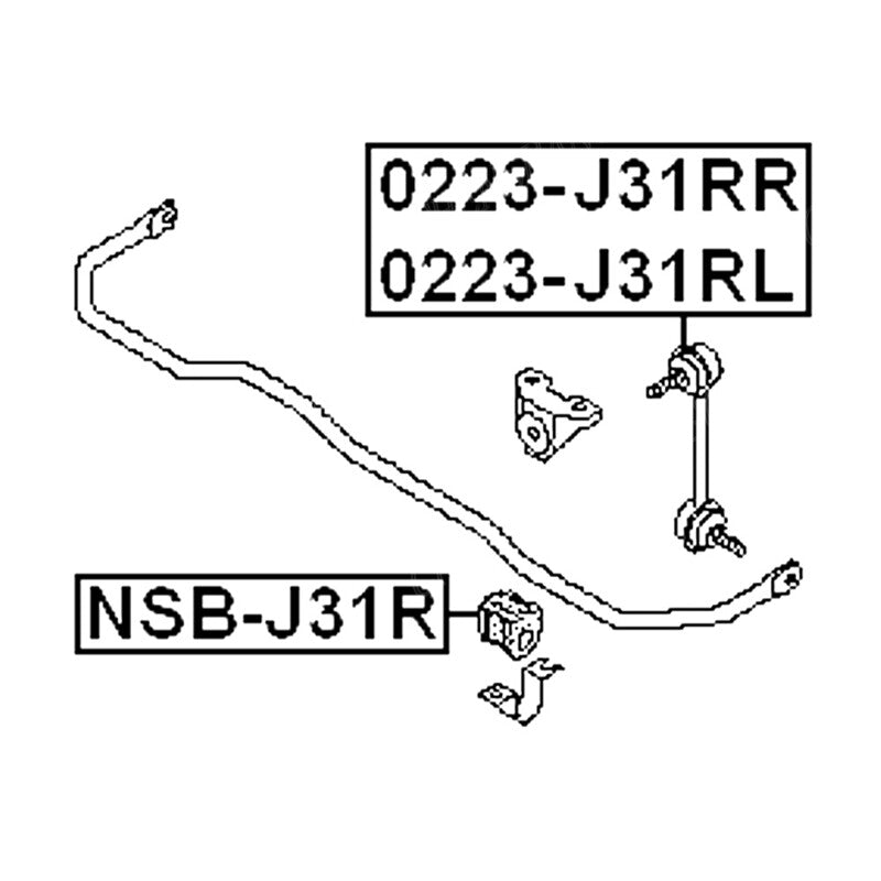 4. Rear stabilizer Sway Bar Link & Sway bar bushing suitable for 2003-2008 Teana J31- n