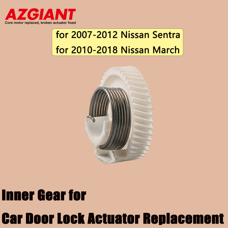 The central door lock actuator gear is suitable for Nissan Sentra models manufactured between 2007 and 2012, and between 2010 and March 2018.