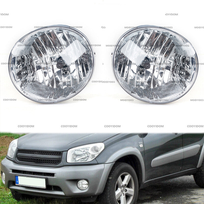 1 Pair New For RAV4 2004-2005 Front Bumper Fog Light clear lens with bulb v