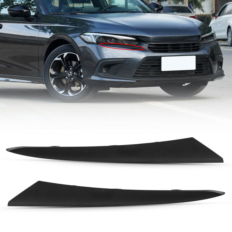 Front Headlight Eyelid Molding Trim Lower Filler Cover For 2022-2024 for Honda for Civic