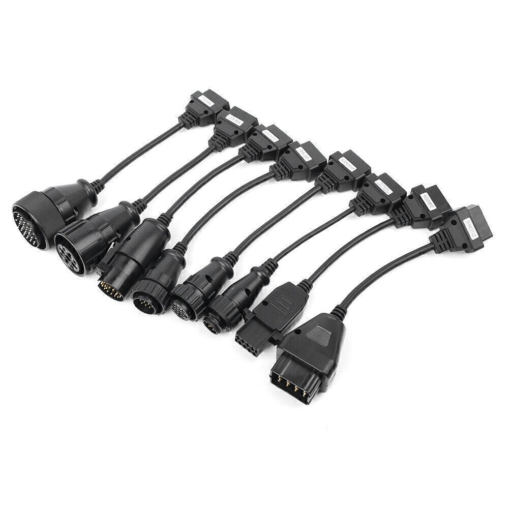OBD2/ OBDII Full Set Diagnostic Truck Cables Tool Adapter Fits CDP B9 Pro car Q