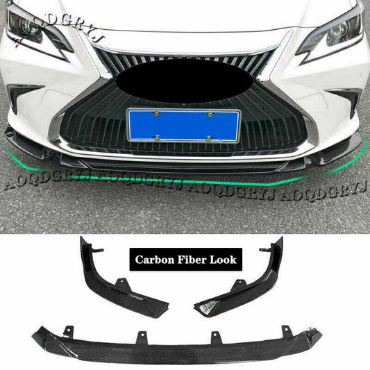 3P for Lexus ES350/300h 2019-2022 Carbon Fiber Front Bumper Lip Guard Cover Trim