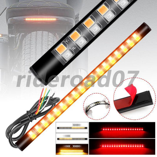 Flexible Motorcycle LED Strip 36LED Turn Signals Brake Stop Running Tail Light