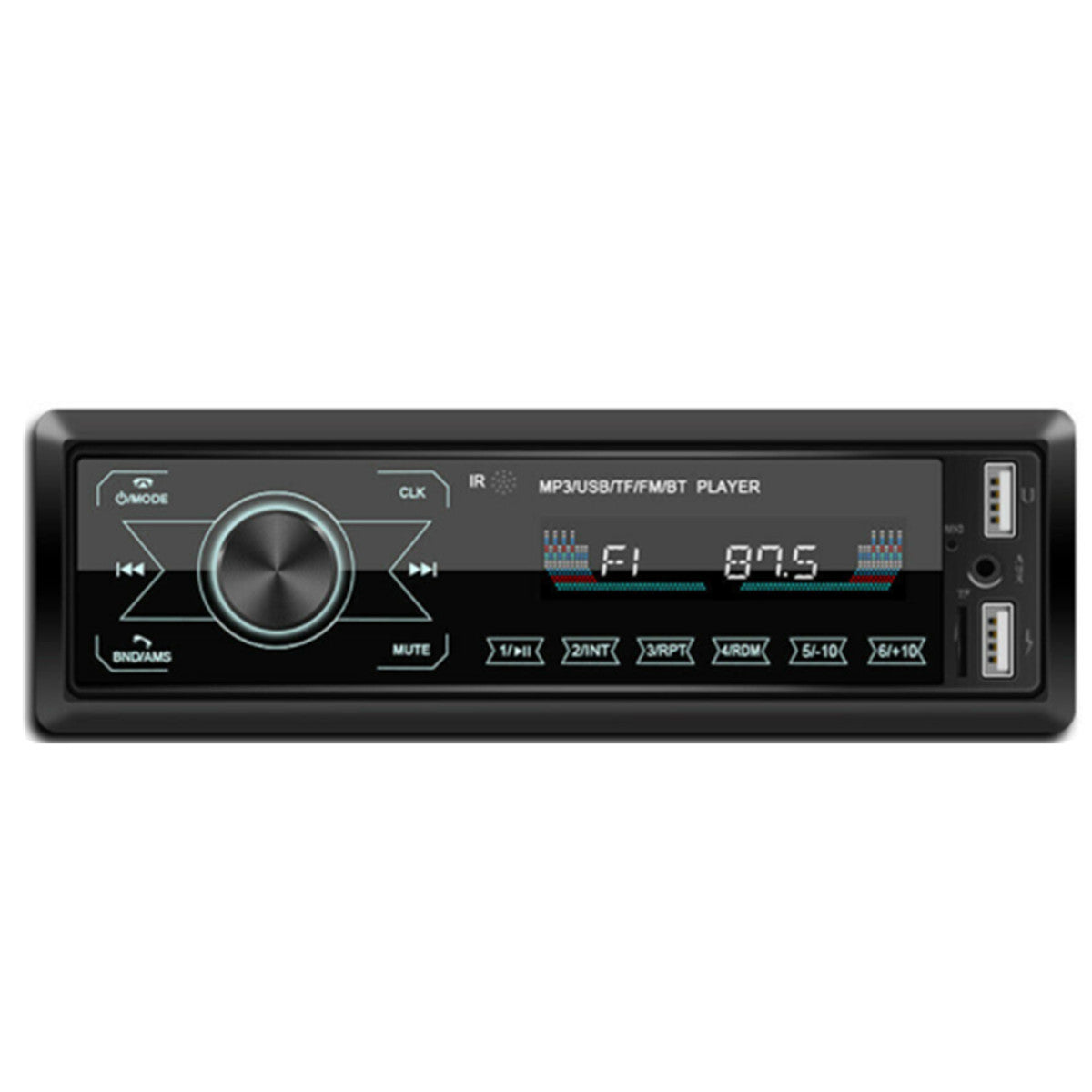 Single DIN Car Stereo Radio Receiver, MP3 Player, Bluetooth, AUX, USB, FM Main Unit n