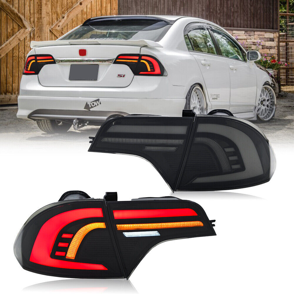 LED taillights, brake lights, rear light sequence, and turn signals are applicable to for Civic sedans from 2006 to 2011.