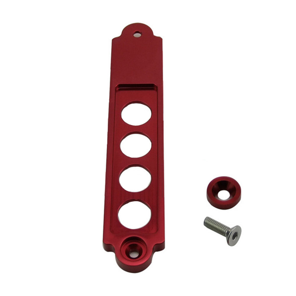 Red Car Battery Tie Down Bracket Clamp Holder 45 x 210mm 4 Hole Q