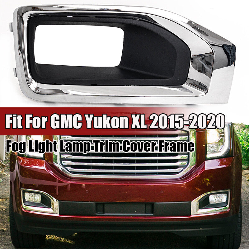 Right Fog Lamp for CHRome Protective Cover Grill for GMC for YUKON 2015 - 2020 Fog Lamp Bezel - v