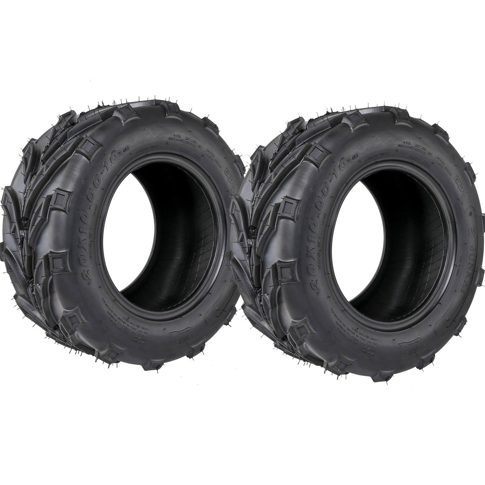 2-pack of 20x10.00-10 tubeless tires suitable for Yamaha , for Honda ATV, UTV, and four-wheel go-karts.