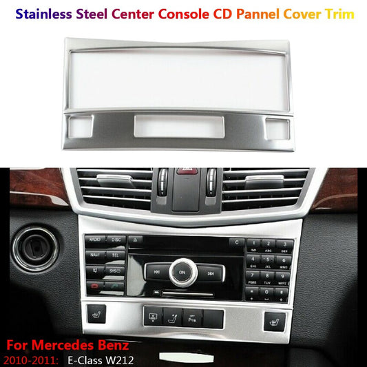 Stainless for Mercedes-Benz W212 Car Interior Center Console CD Panel Cover Trim