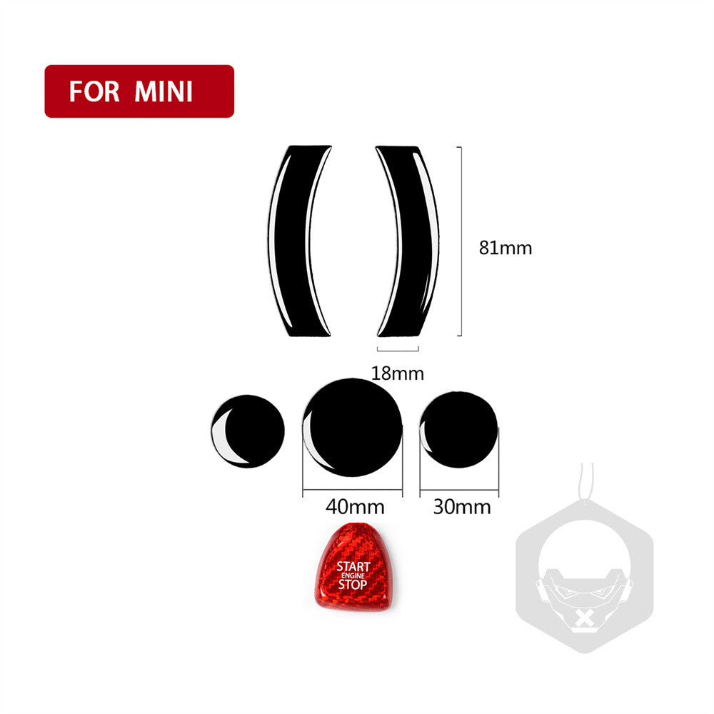6¡ÁAir Condition Switch Knob Start Stop Cover Fit for Mini Cooper F54 F55 F56 F60