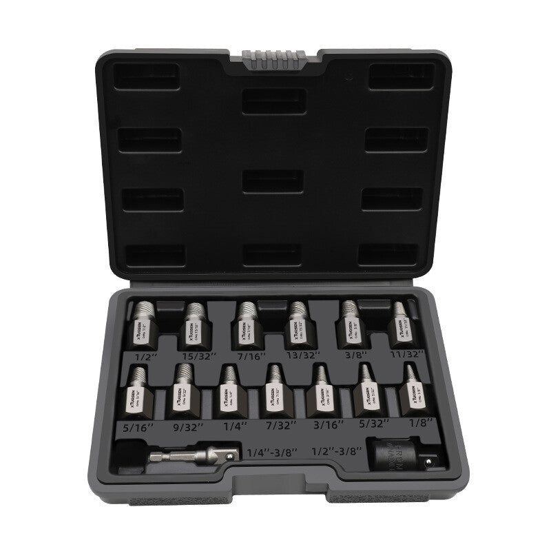 15Pcs Screw Extractor Remover Set Hex Head Multi-Spline Easy Out Bolt Extractor