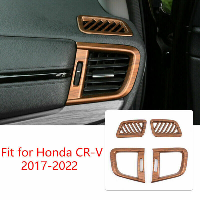 for Honda CR-V CRV 2017-2022 Wood Grain Instrument Air Outlet Vent Frame Cover