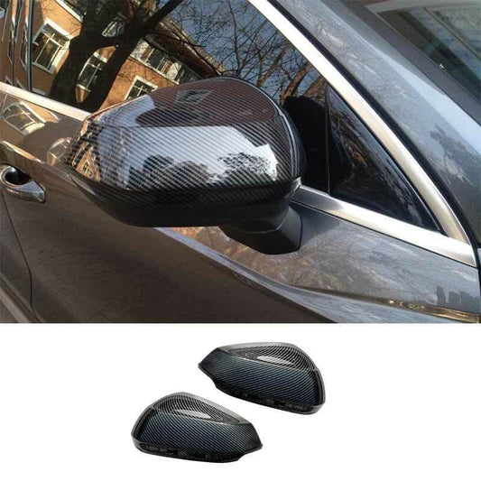 for Audi Q3 2019-2024 ABS Carbon Fiber Exterior Door Rear View Mirror Cover Trim
