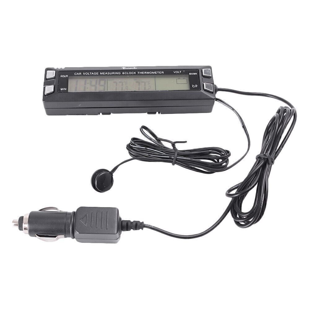 1 x Car Indoor & Outdoor Voltage Measuring & Clock Thermometer Q