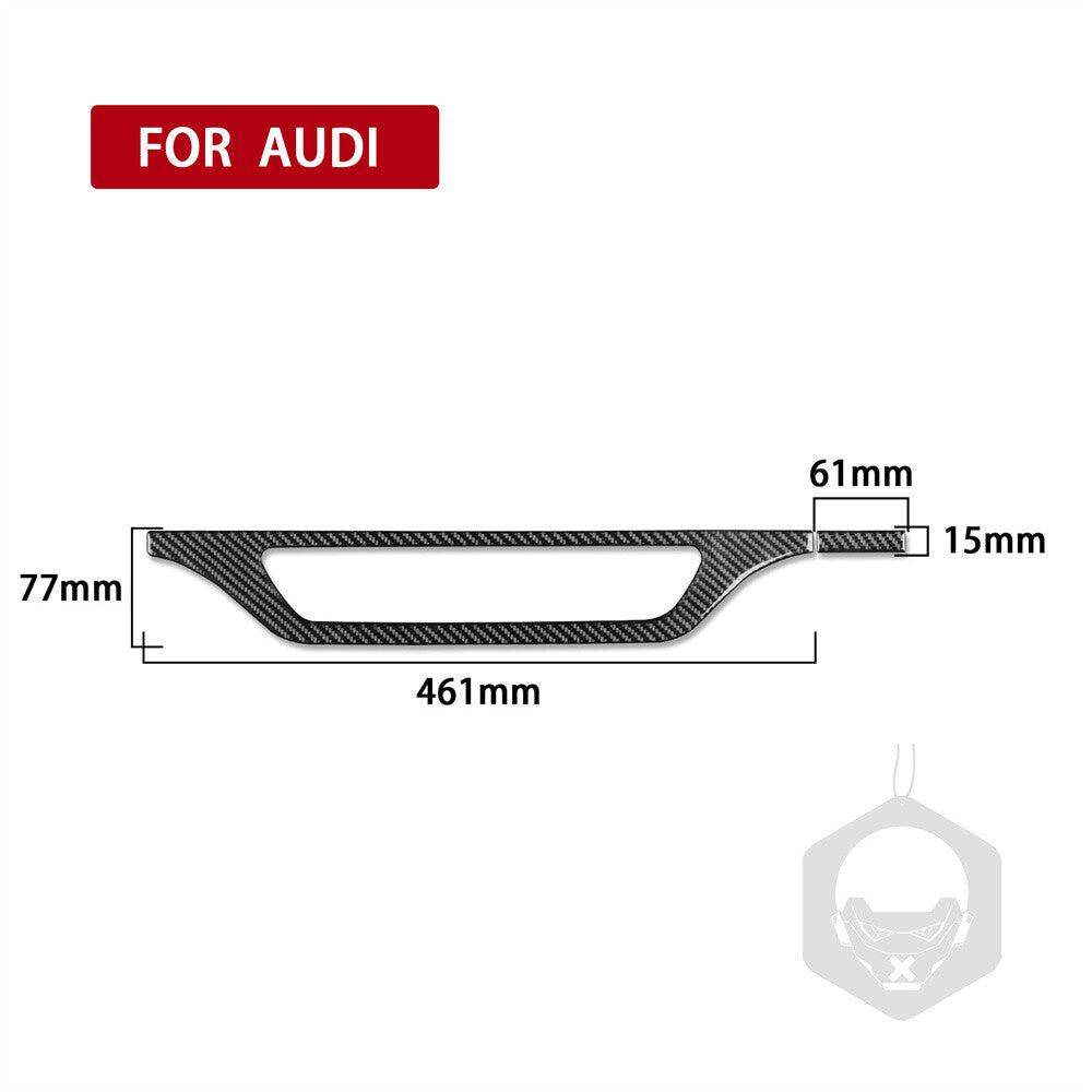 for Audi Q5 Q5L 2018-2023 RHD Interior CD Switch Button Panel Cover Carbon Fiber