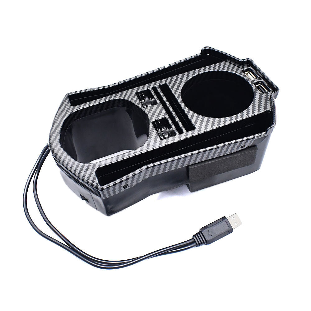 for Honda for Civic 2016-2021 Center Console Storage Box Cup Holder With USB Cable Q