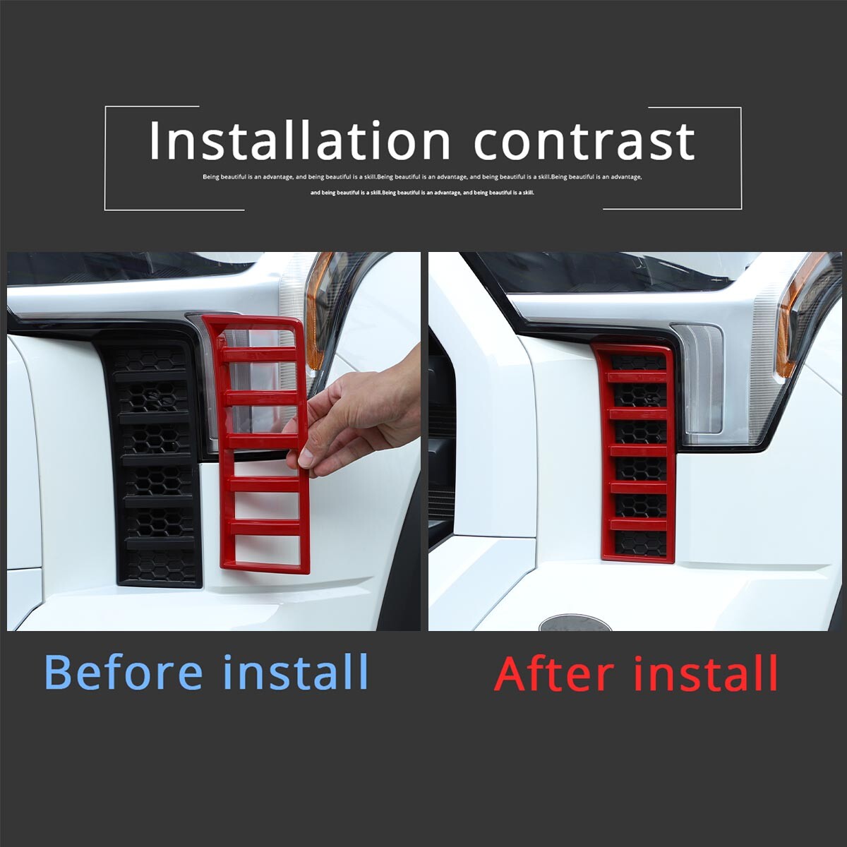 Front grille bumper vent cover trim accessories suitable for Tundra 2022- n