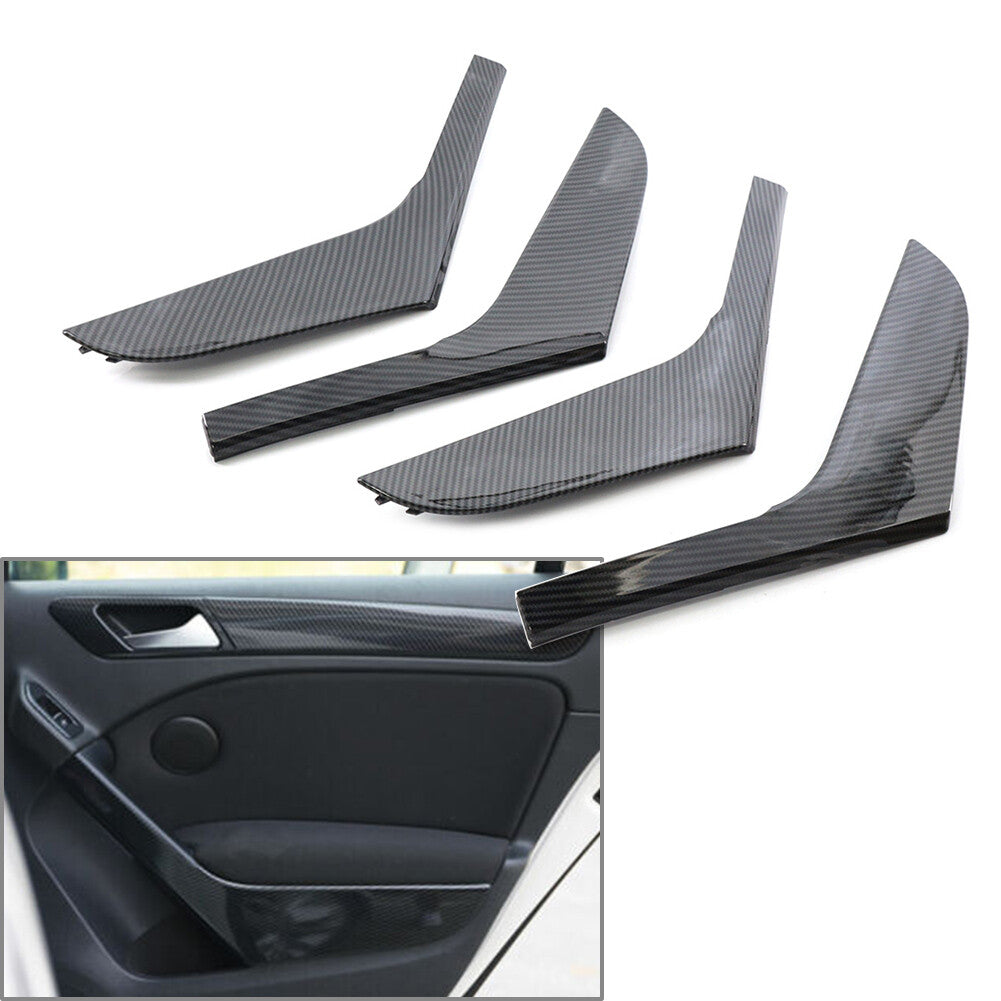 4 Pcs Interior Door Armrest Cover Trim for VW for Golf 6 2009-2013