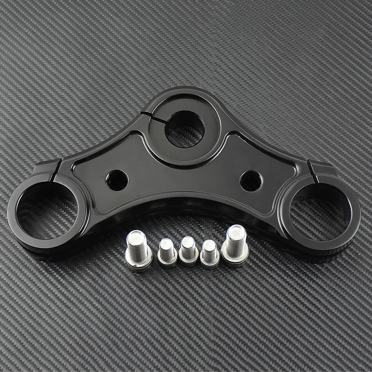 Motorcycle Black Top Triple Clamps w/Riser Holes Fit For Sportster XL 883 04-16