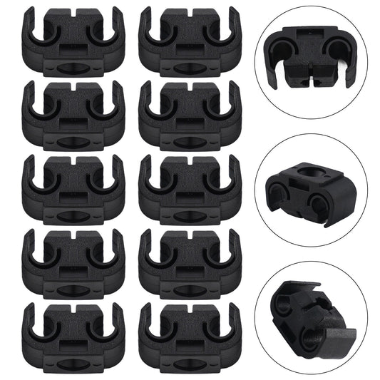 Perfect Replacement Brake Line Clips 10Pcs For 5mm (3/16 ) Brake Pipe Black
