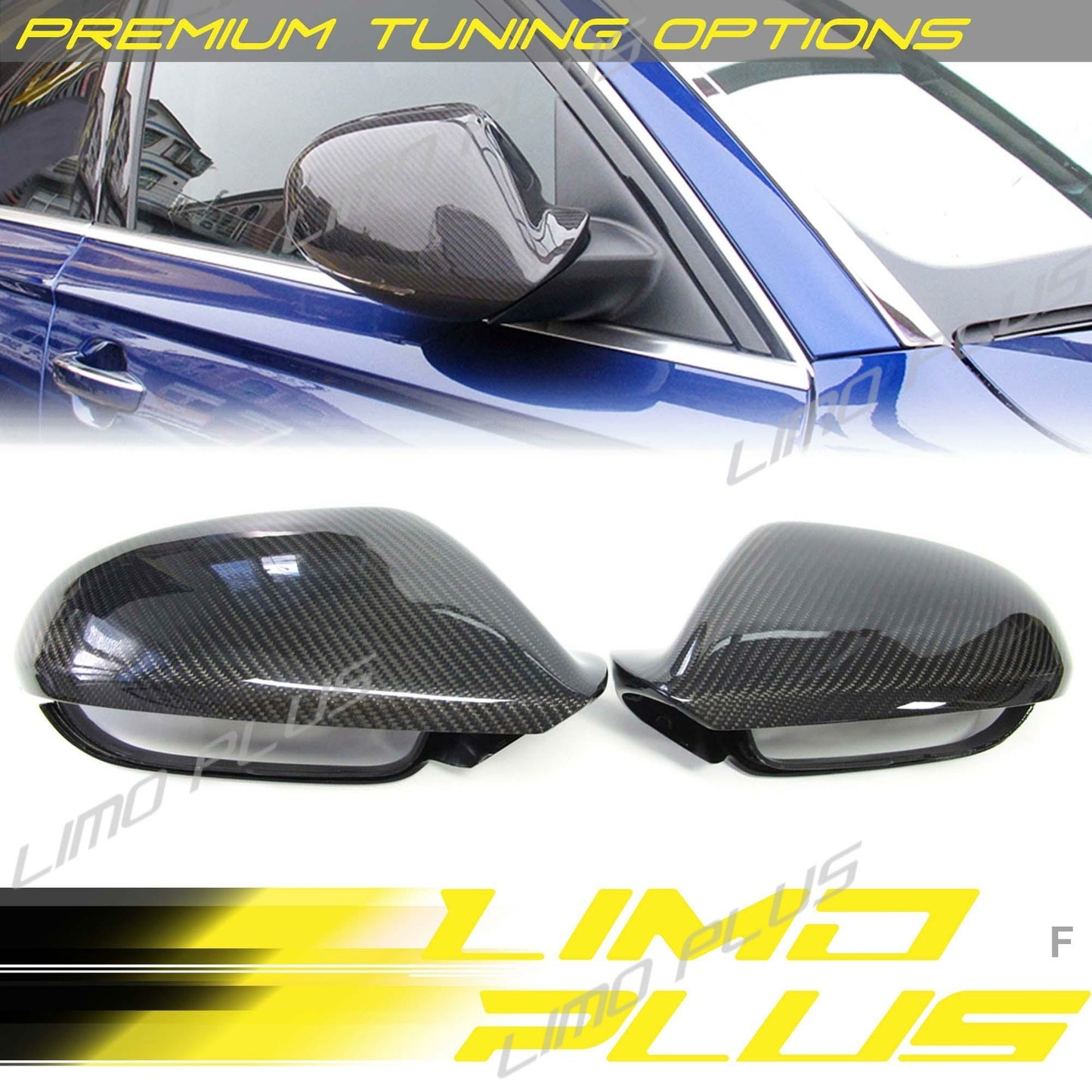 Carbon fiber mirror protective cover for Audi for A6,C7, S6, RS6 with O lane assist 12-18 od24 Q