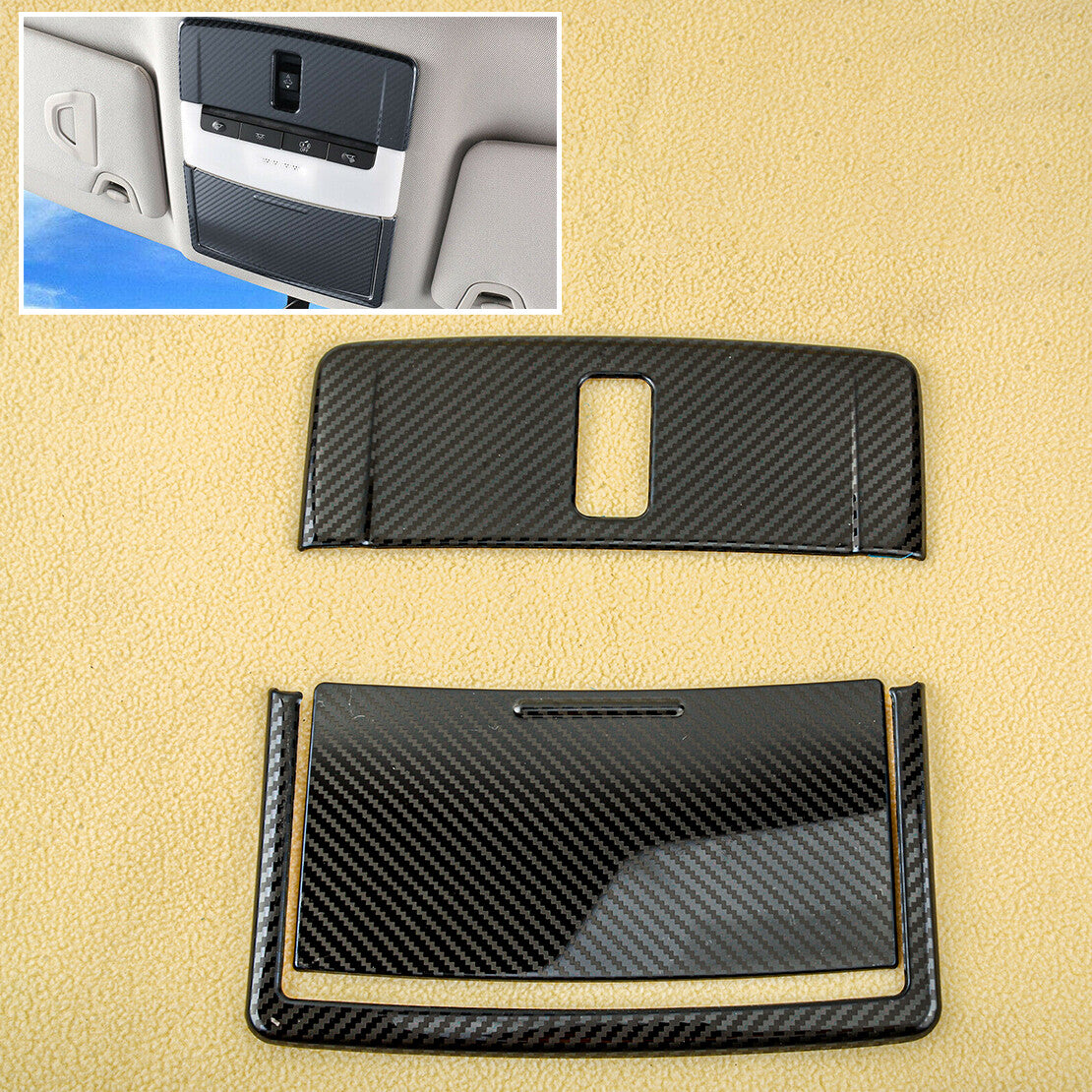 Carbon Fiber Style Front Reading Light Cover Frame Fit for Altima 2019-20 v