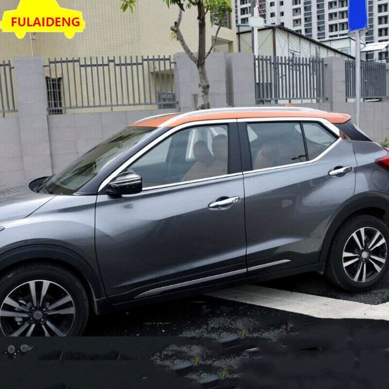 for Nissan Kicks 2017-2021 Chrome Door Window frame Moulding Cover Trim Strips