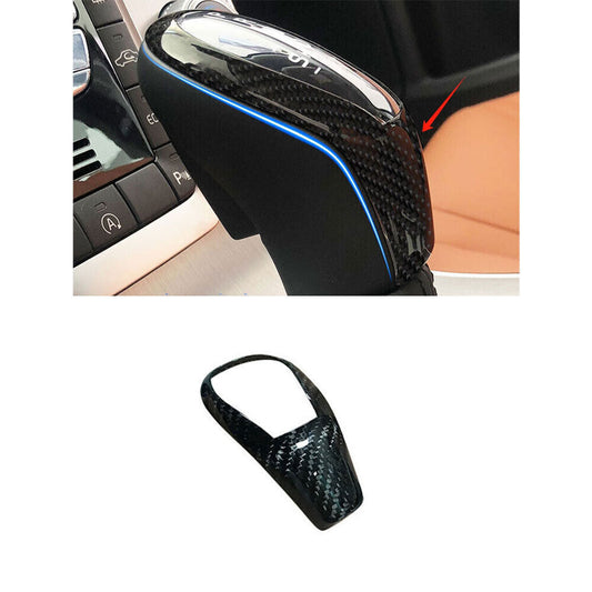 for Volvo XC60 2010-2017 Real Carbon Fiber Console Gear Shift Knob Cover Trim 1x