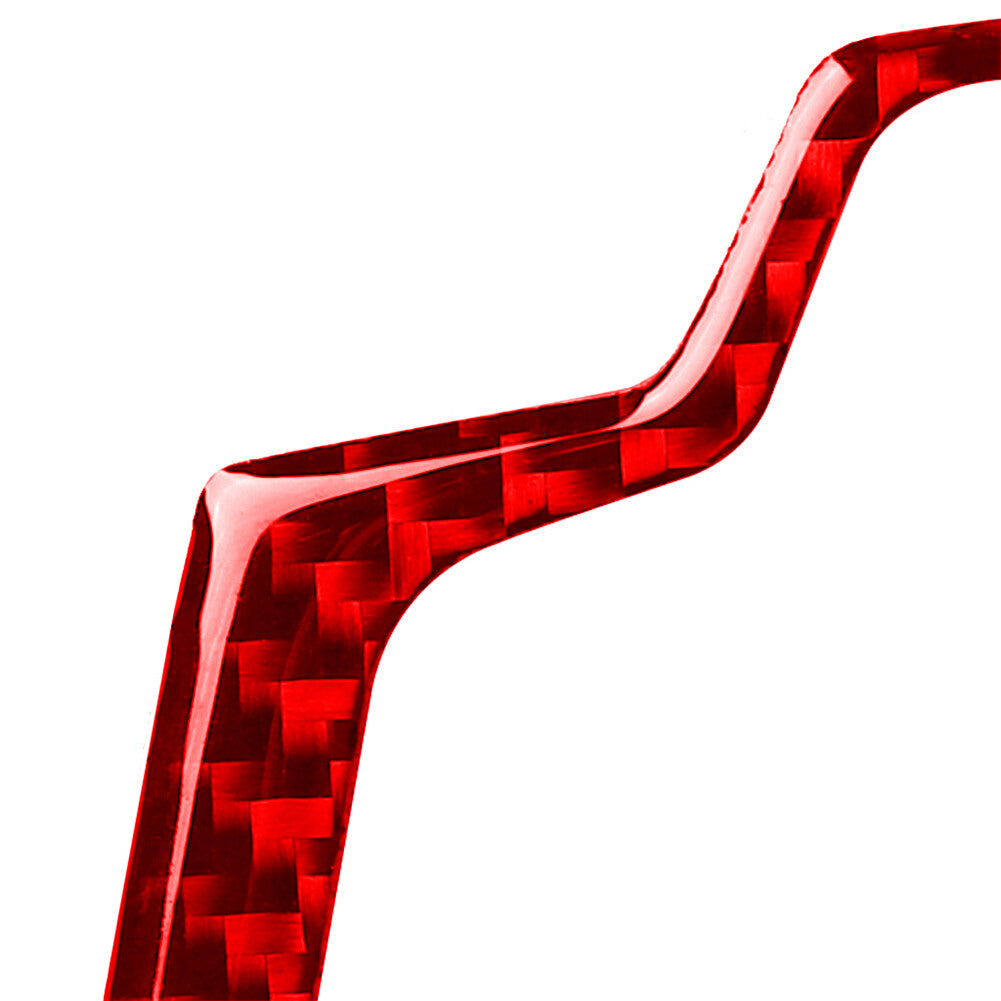 Red carbon fiber multimedia switch trim for Audi A6 2012-2018