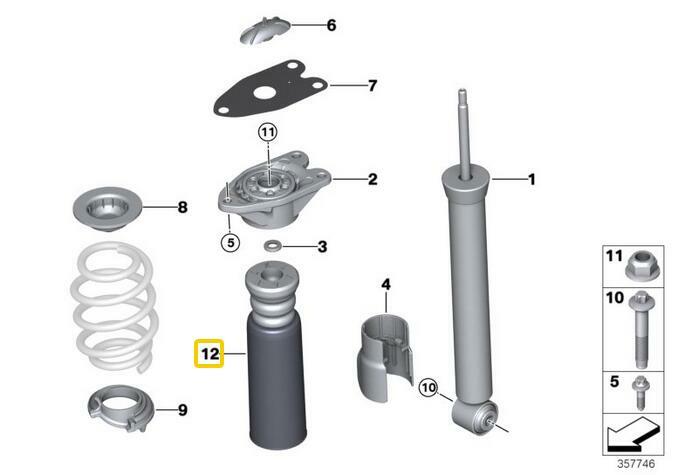 Rear shock absorber strut bumper suitable for F48 X1 33536857468- n