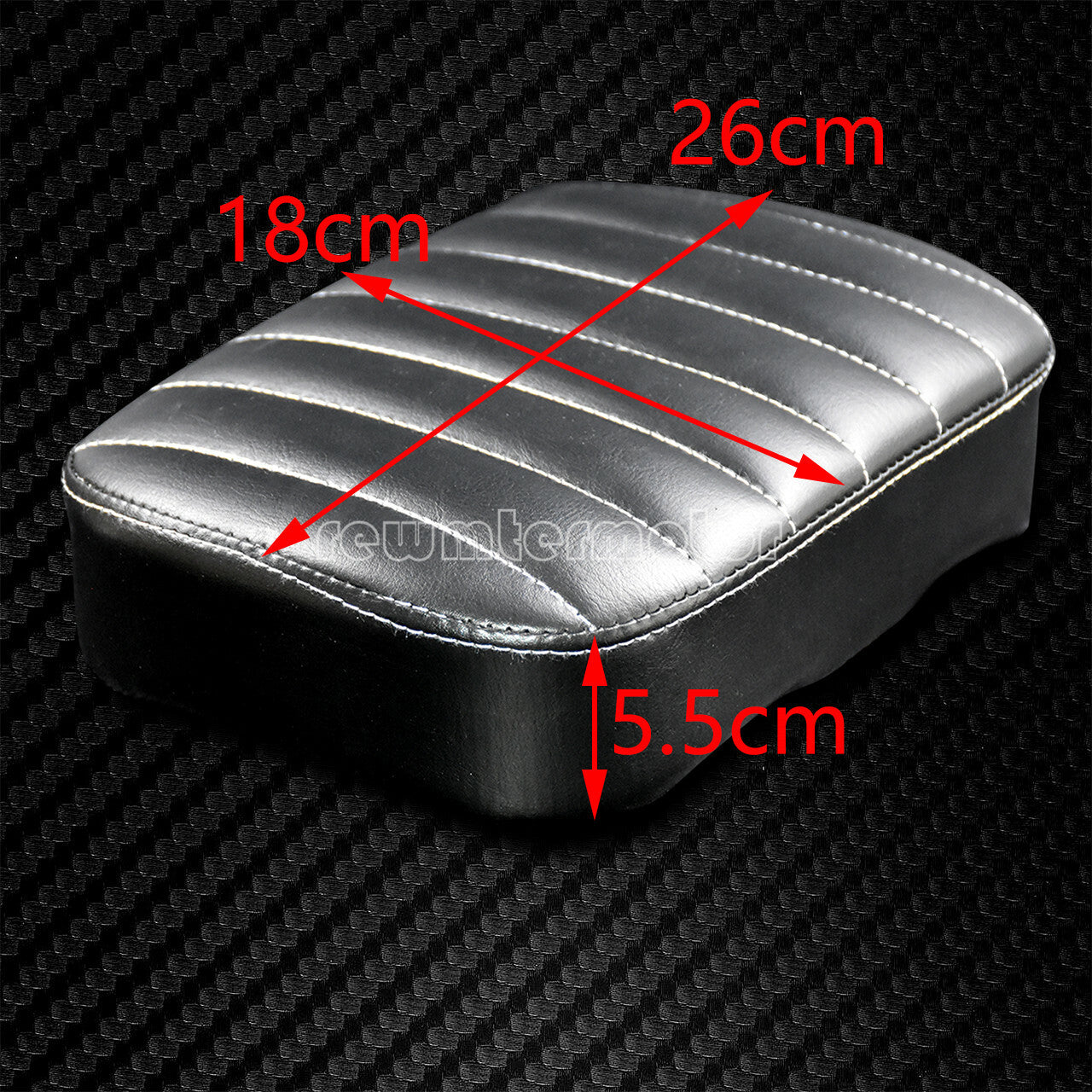 Universal Stripe Rear Passenger for Seat Pad 8 Suction Caps Fit for Harley Chopper Q