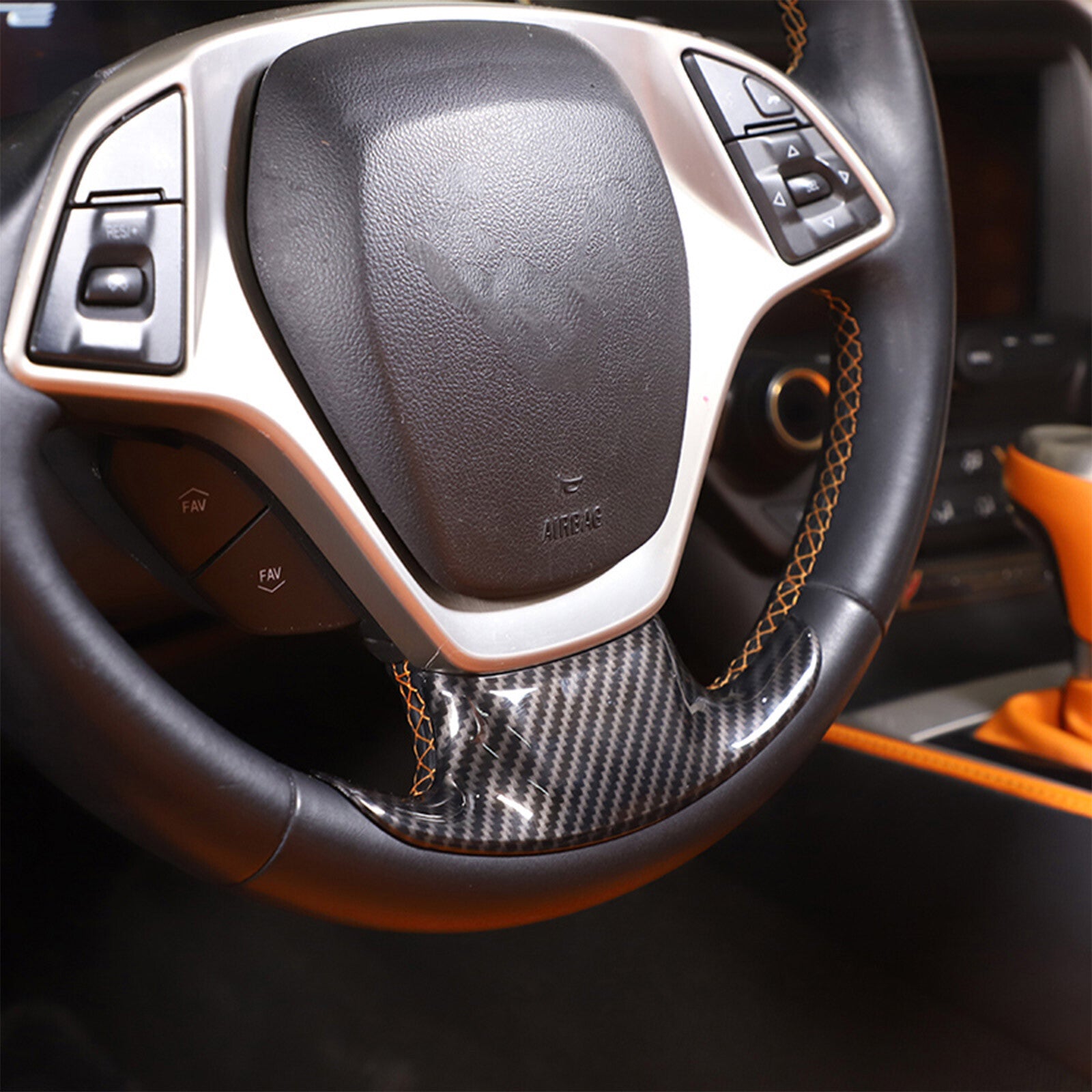 Carbon Fiber ABS Center Gear Shift Plate Frame Trim for Tundra 2007 - 2013- v