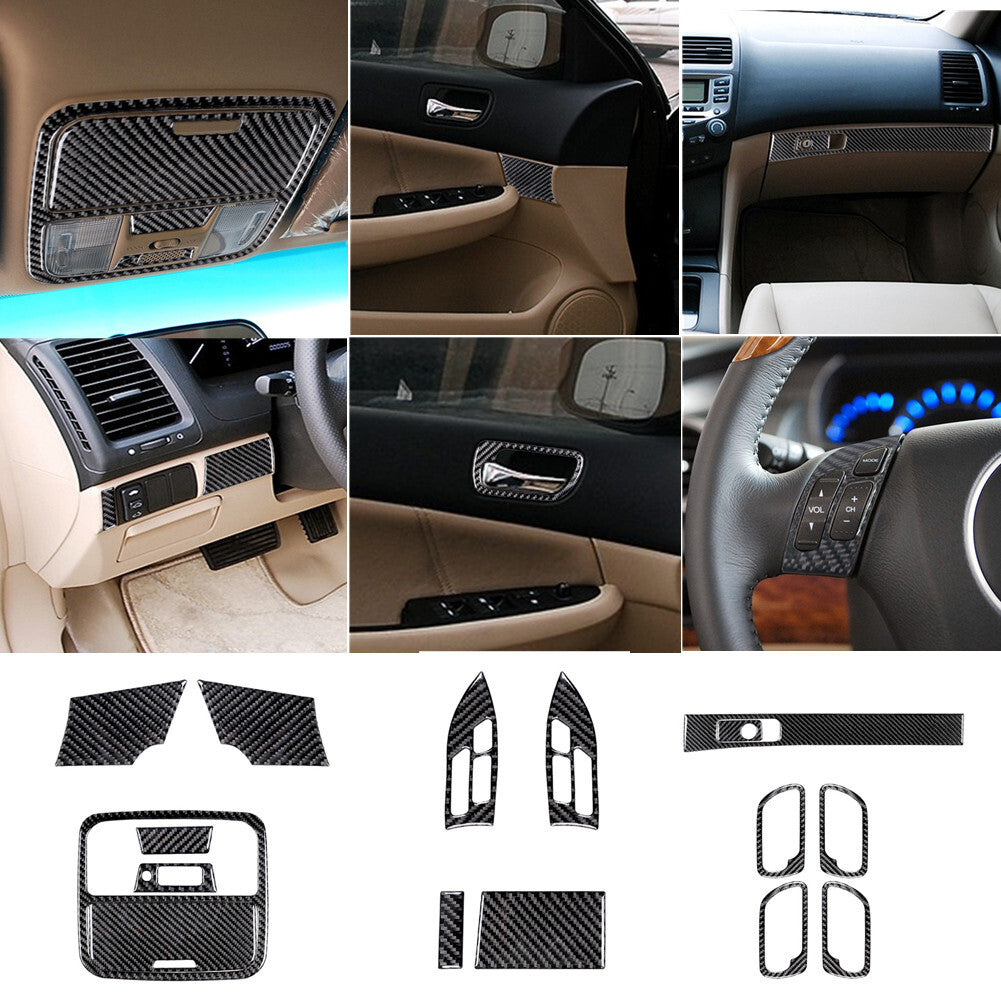 2X Carbon Fiber Central A/C Control Panel Trim For Tundra 2007-13 Type B v