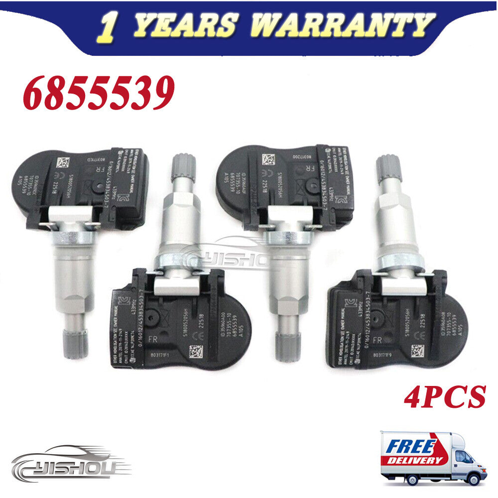 6855539 Set of 4 TPMS for BMW 2 3 4 Series i3 i8 X1 X2 X5 TIRE PRESSURE SENSOR