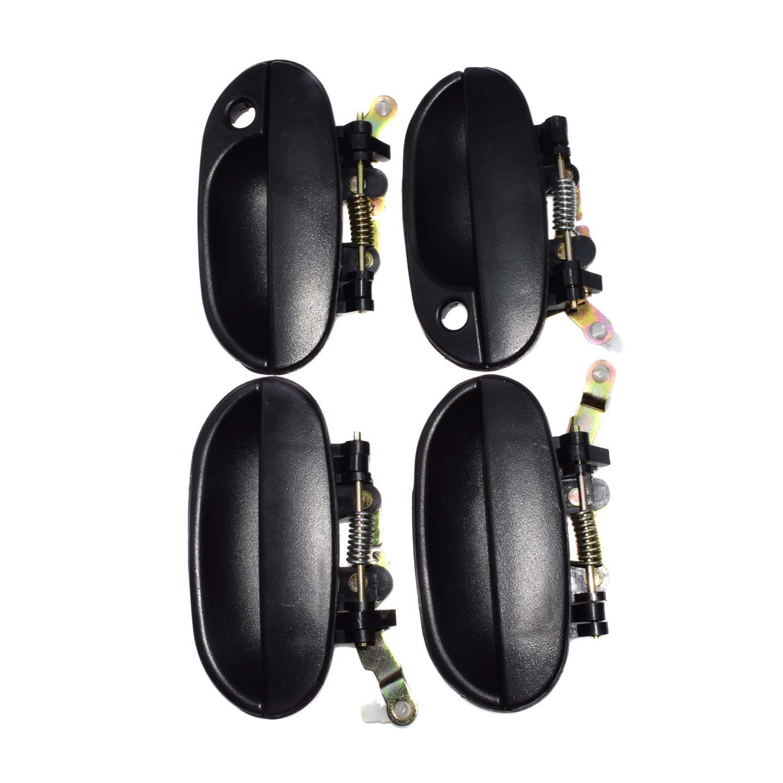 Door Handle Outside Fits 1995 - 1999 for Hyundai Accent Front and Rear Left 1 Piece Set of 4 - v