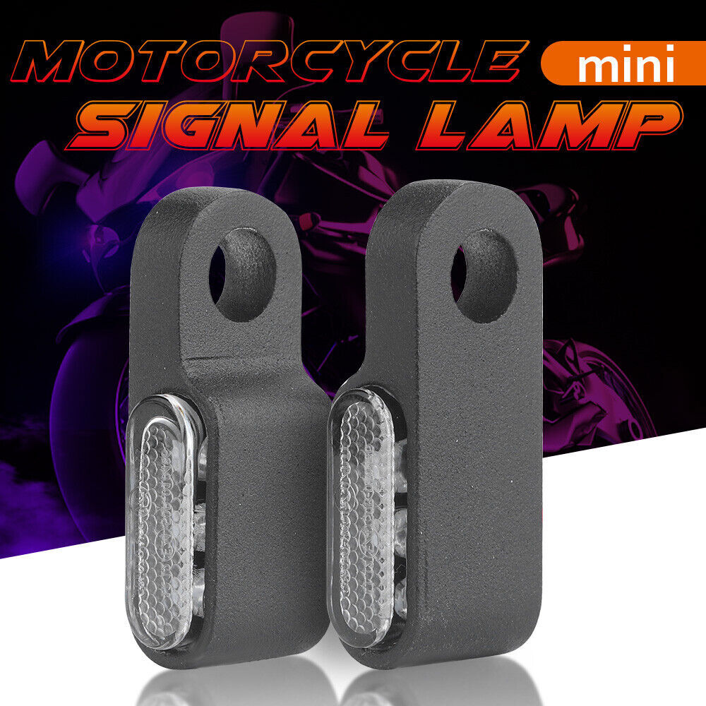 2X for Mini Motorcycle 3-LED Turn Signals Blinker Light Indicator Amber Lamp US