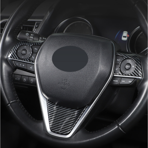 Carbon Fiber Steering Wheel Decor Frame Trim 3PCS for Toyota for Camry 2018-2023