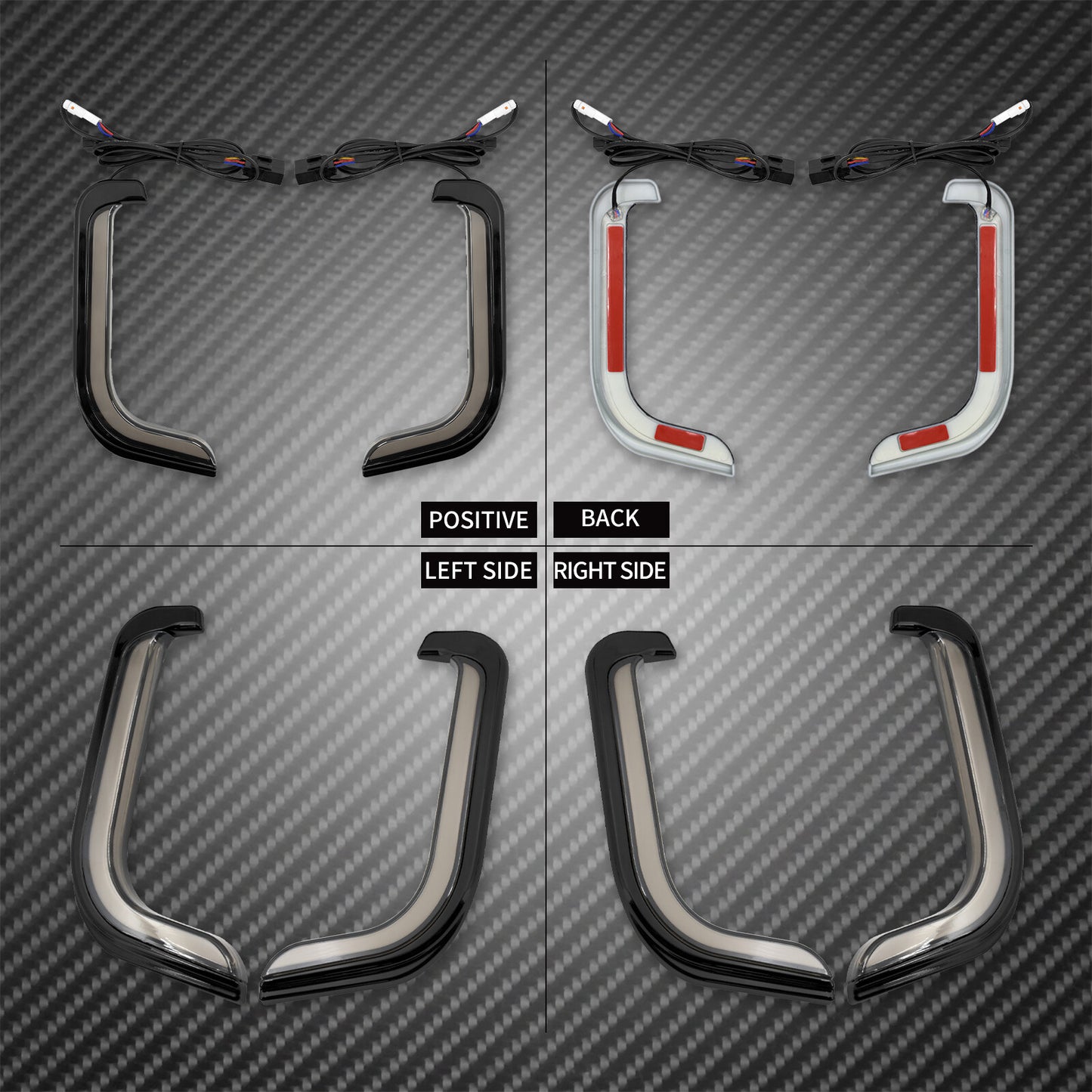 LED Fairing Lower Light Accent Light Turn Signal Fit for Harley Touring 2006-13 Q