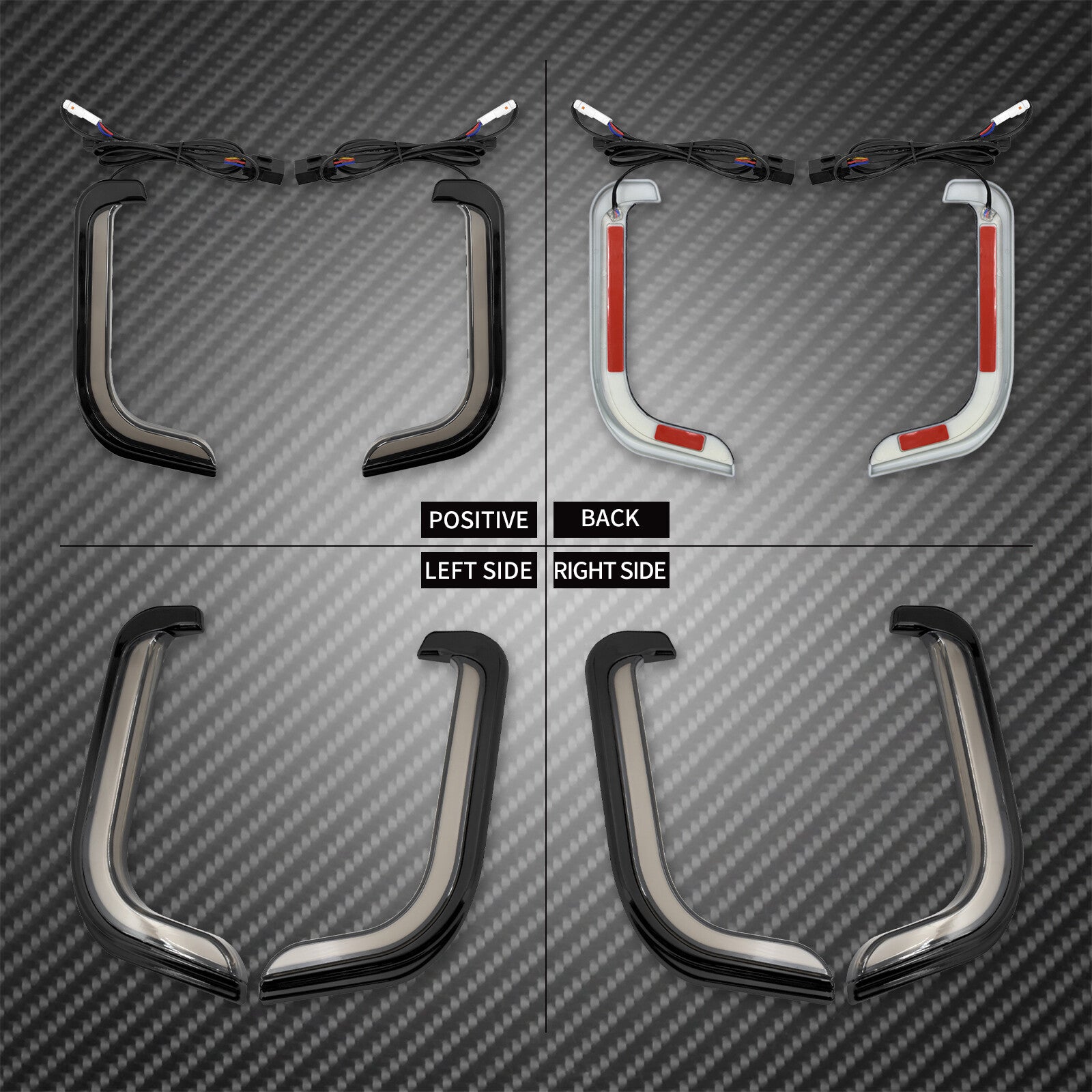 LED Fairing Lower Light Accent Light Turn Signal Fit for Harley Touring 2006-13 Q